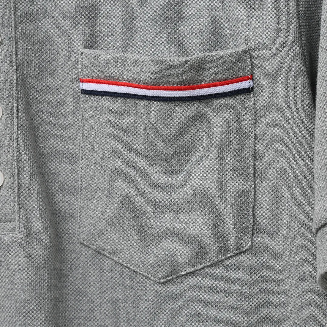 ：T 010（TBPolo ） THOM BROWNE TB 330 POLO Classic 330 Authentic Authentic Quality + Authentic + Same Style Size：0/1/2/3/4 ：White/Black/Navy Blue/Gray